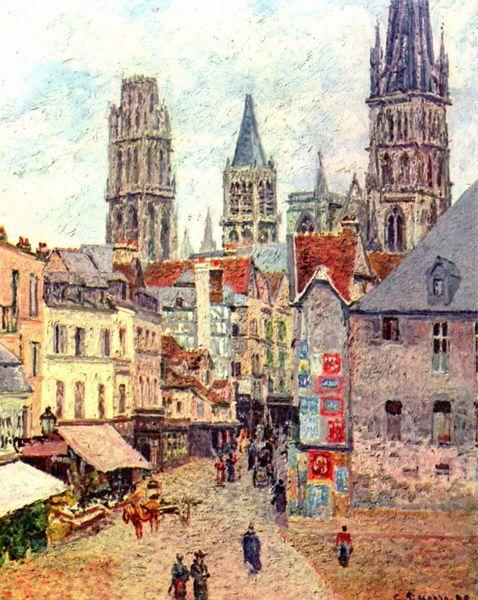 Camille Pissarro Rouen, Rue de l Epicerie China oil painting art